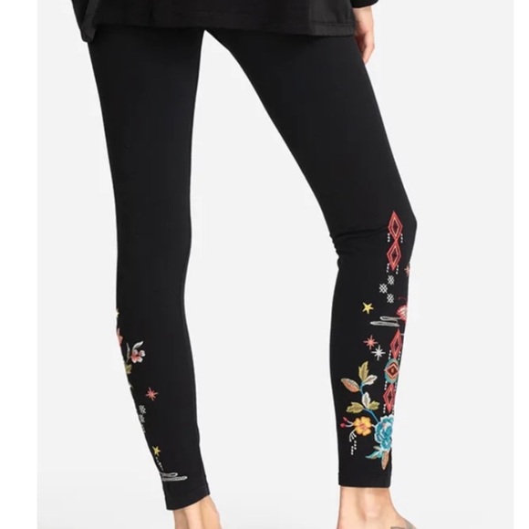 New Johnny Was Cara Embroidered Leggings - Picture 5 of 7